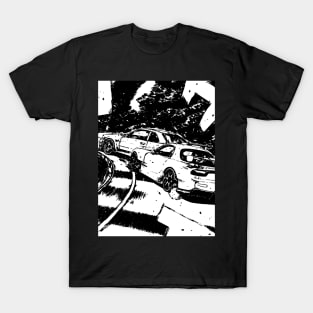 JDM Japanese Drift Racer Drifting Car Anime Manga Eurobeat Intensifies Racing Aesthetic #16 T-Shirt